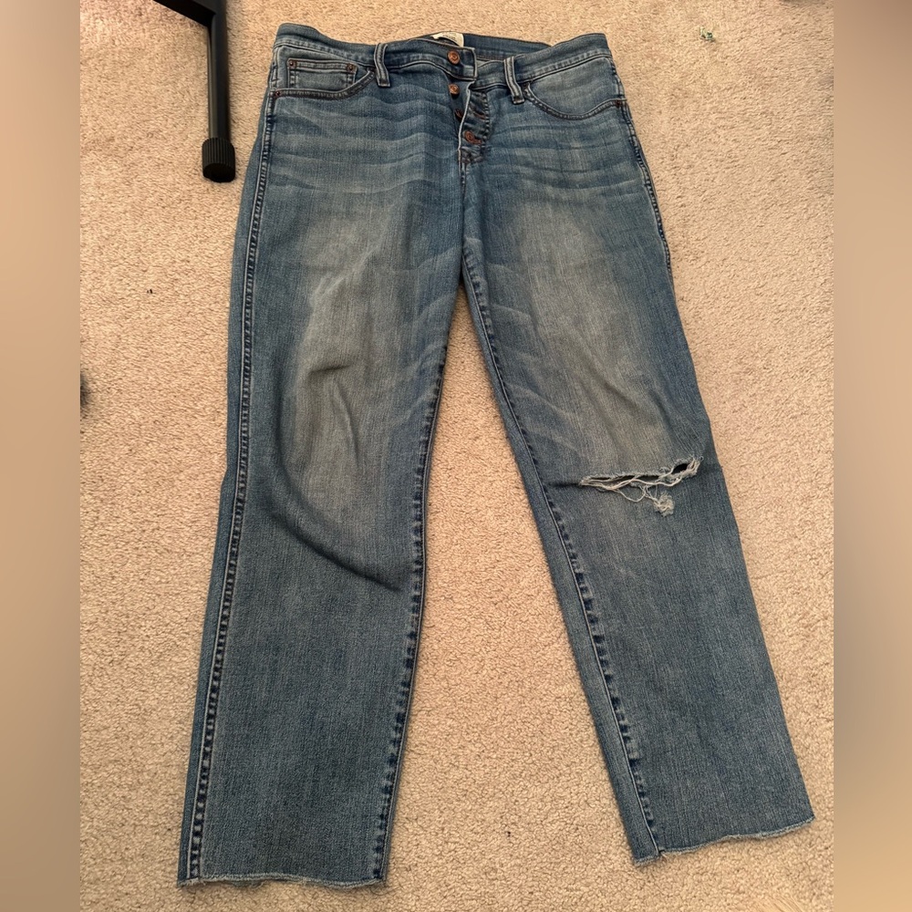 Distressed J crew jeans